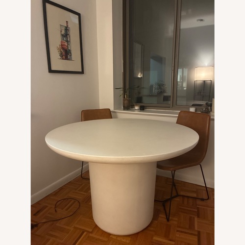 Used CB2 White Concrete Dining Table for sale on AptDeco