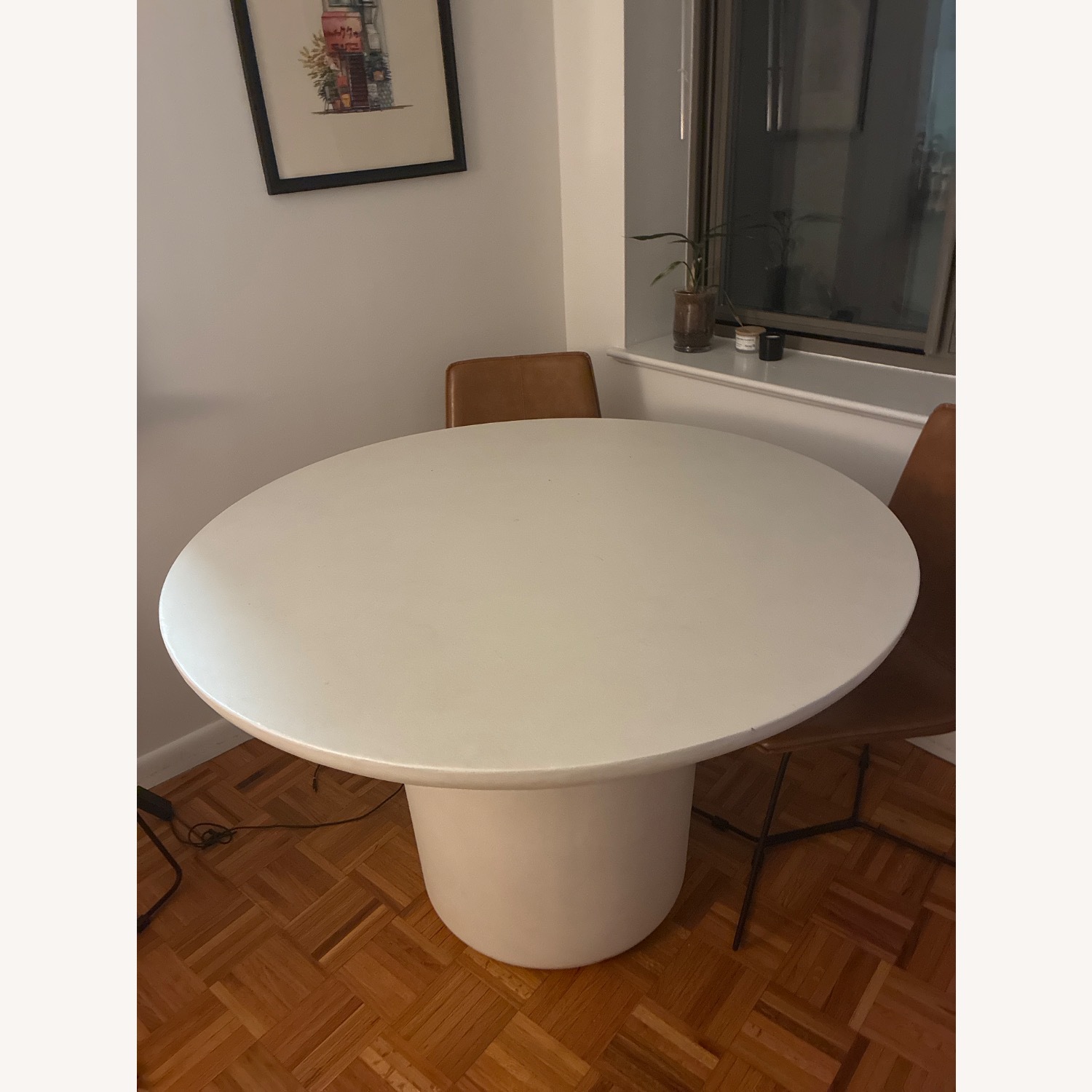 CB2 White Concrete Dining Table - image-2