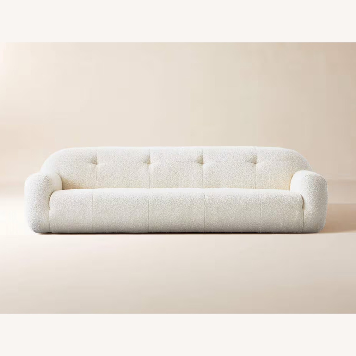 CB2 Jannis Ellenberger Brace Cream Boucle Sofa - image-1