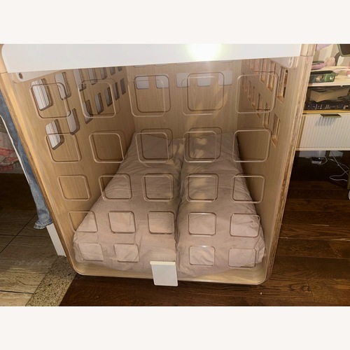 Used Fable Crate & Side Table Natural Wood Side Table for sale on AptDeco