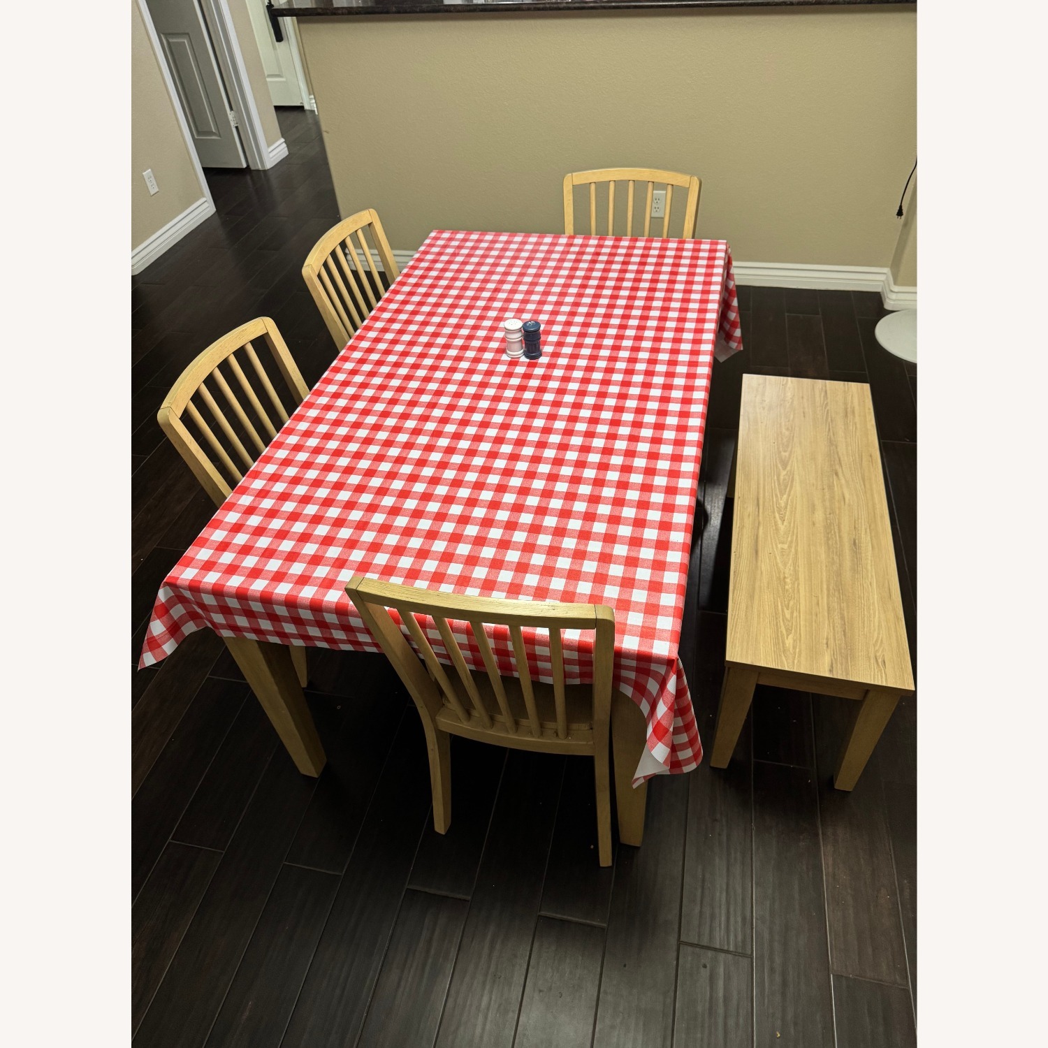 Ashley Furniture Natural Wood Dining Set - image-2