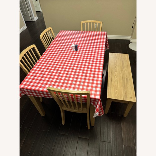 Used Ashley Furniture Natural Wood Dining Set for sale on AptDeco
