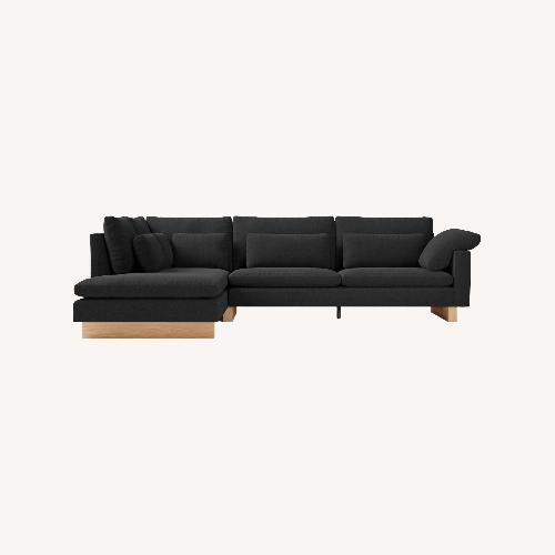 Used West Elm Velvet 2 Piece Sectional for sale on AptDeco