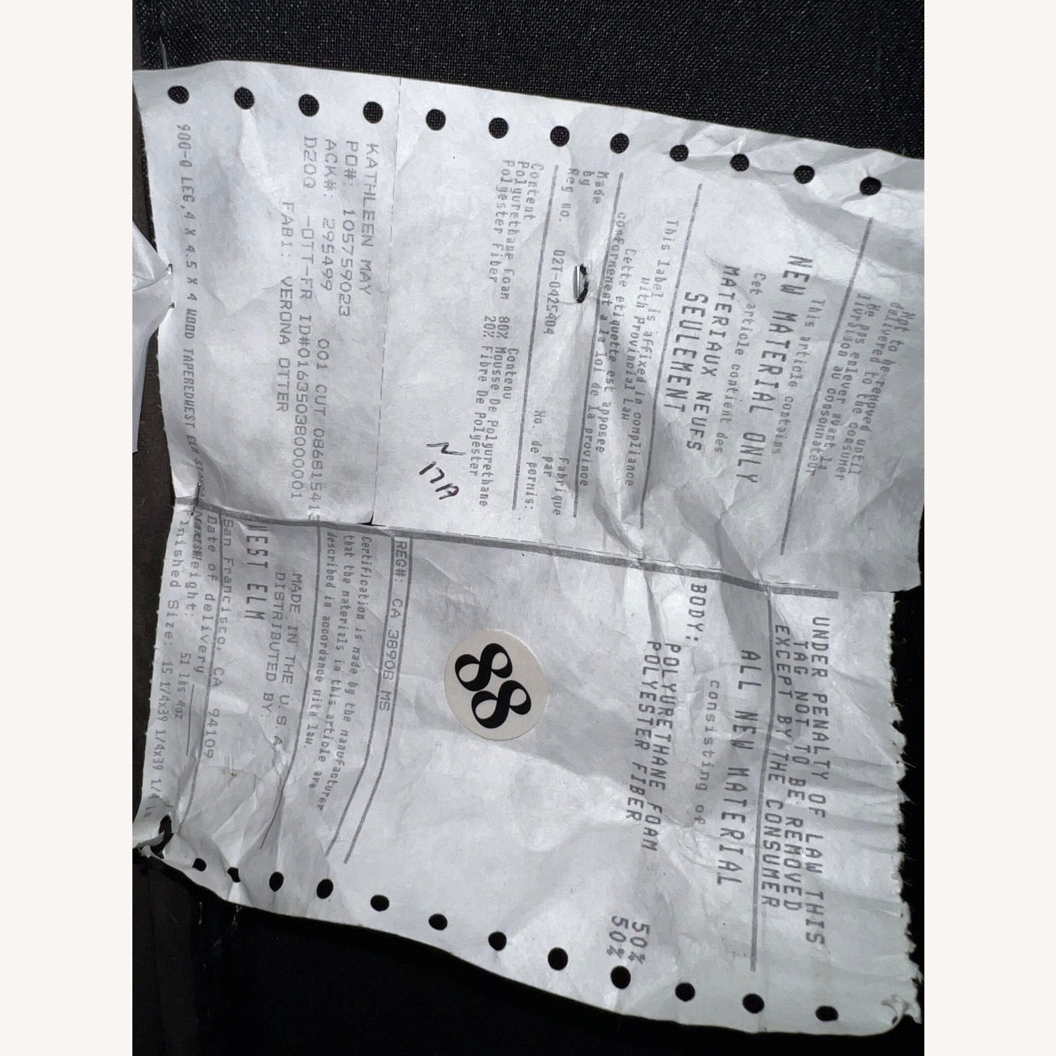 West Elm Tillary Dark Gray Fabric 3+ Piece Sectional - image-8