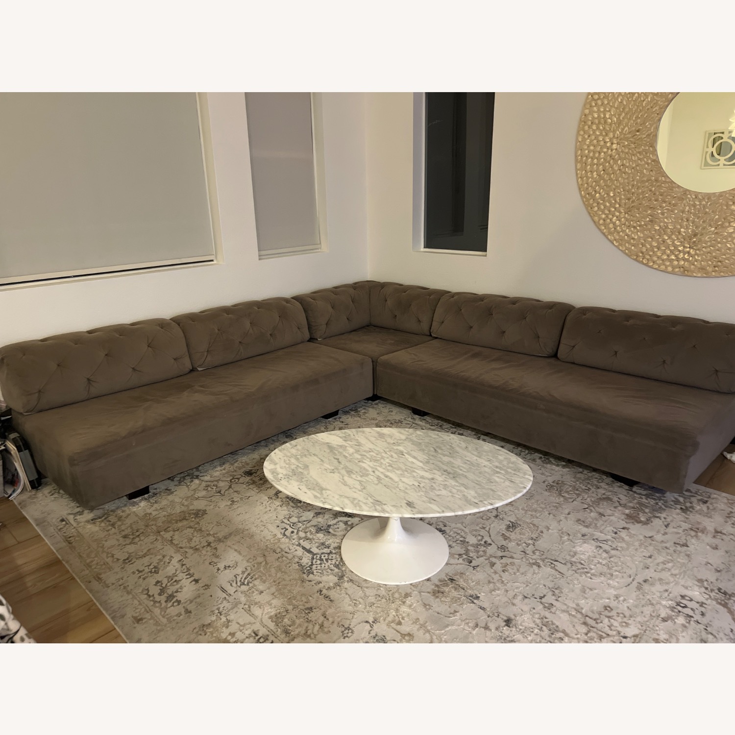 West Elm Tillary Dark Gray Fabric 3+ Piece Sectional - image-9