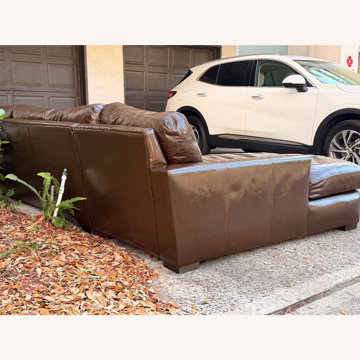 Restoration Hardware Leather Maxwell 3pc Sectional - image-27