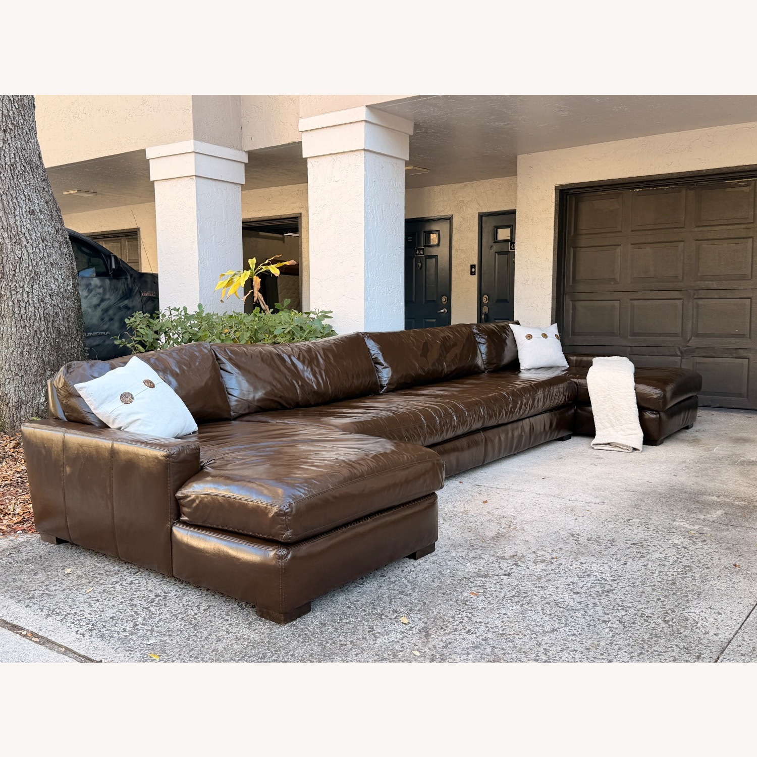 Restoration Hardware Leather Maxwell 3pc Sectional - image-14