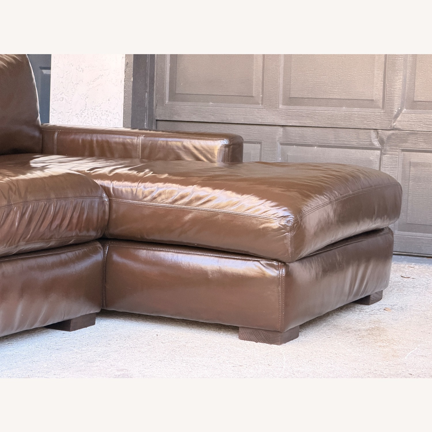 Restoration Hardware Leather Maxwell 3pc Sectional - image-17
