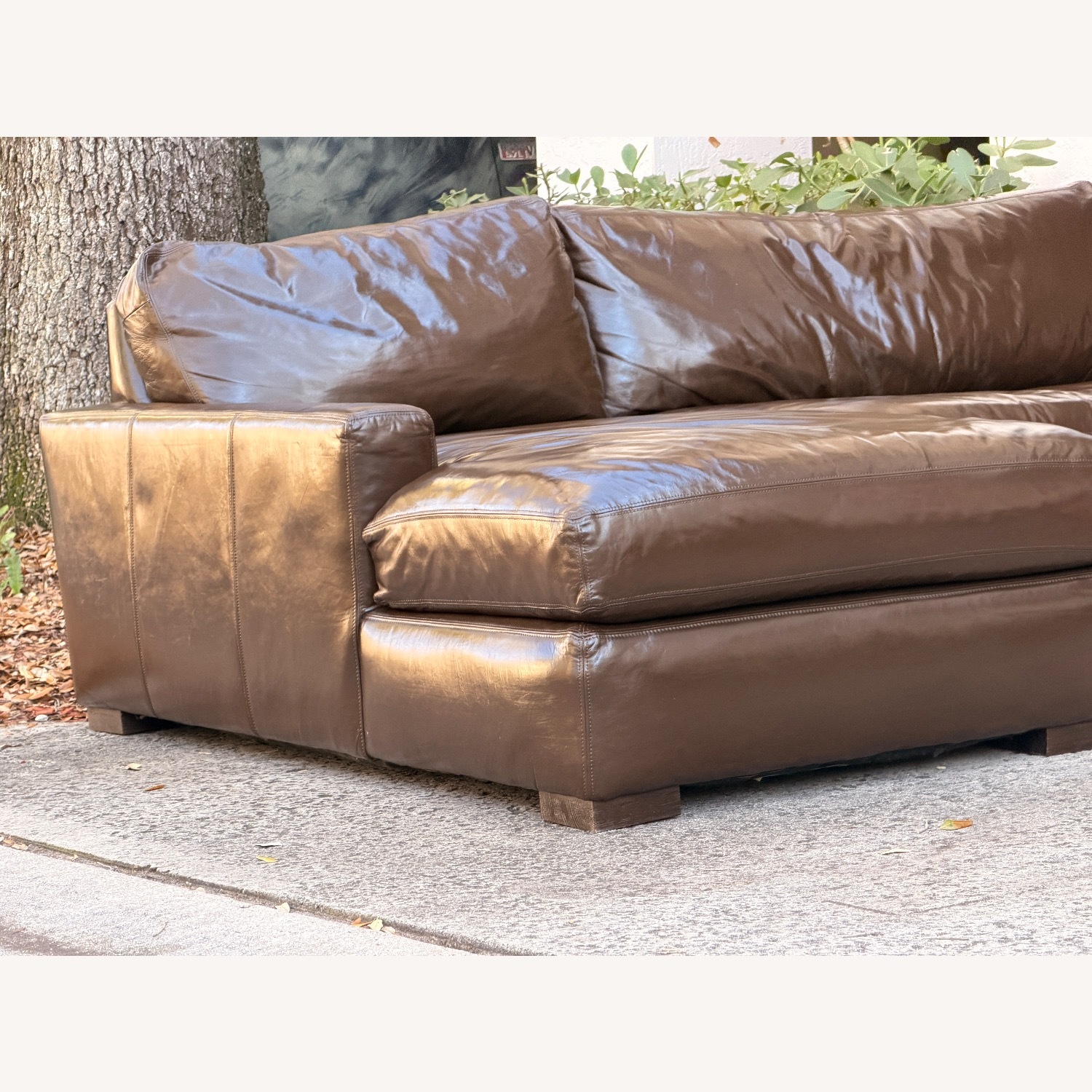 Restoration Hardware Leather Maxwell 3pc Sectional - image-24