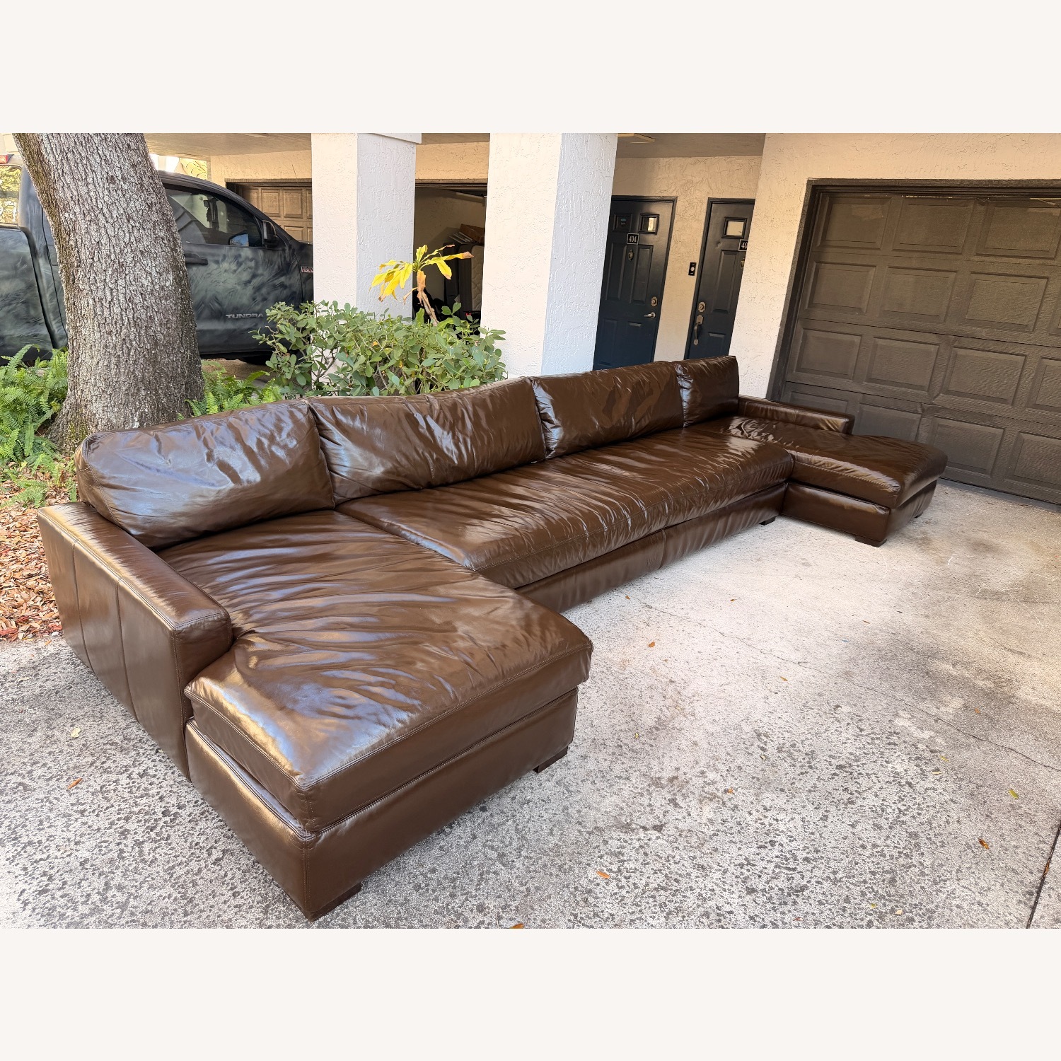 Restoration Hardware Leather Maxwell 3pc Sectional - image-15