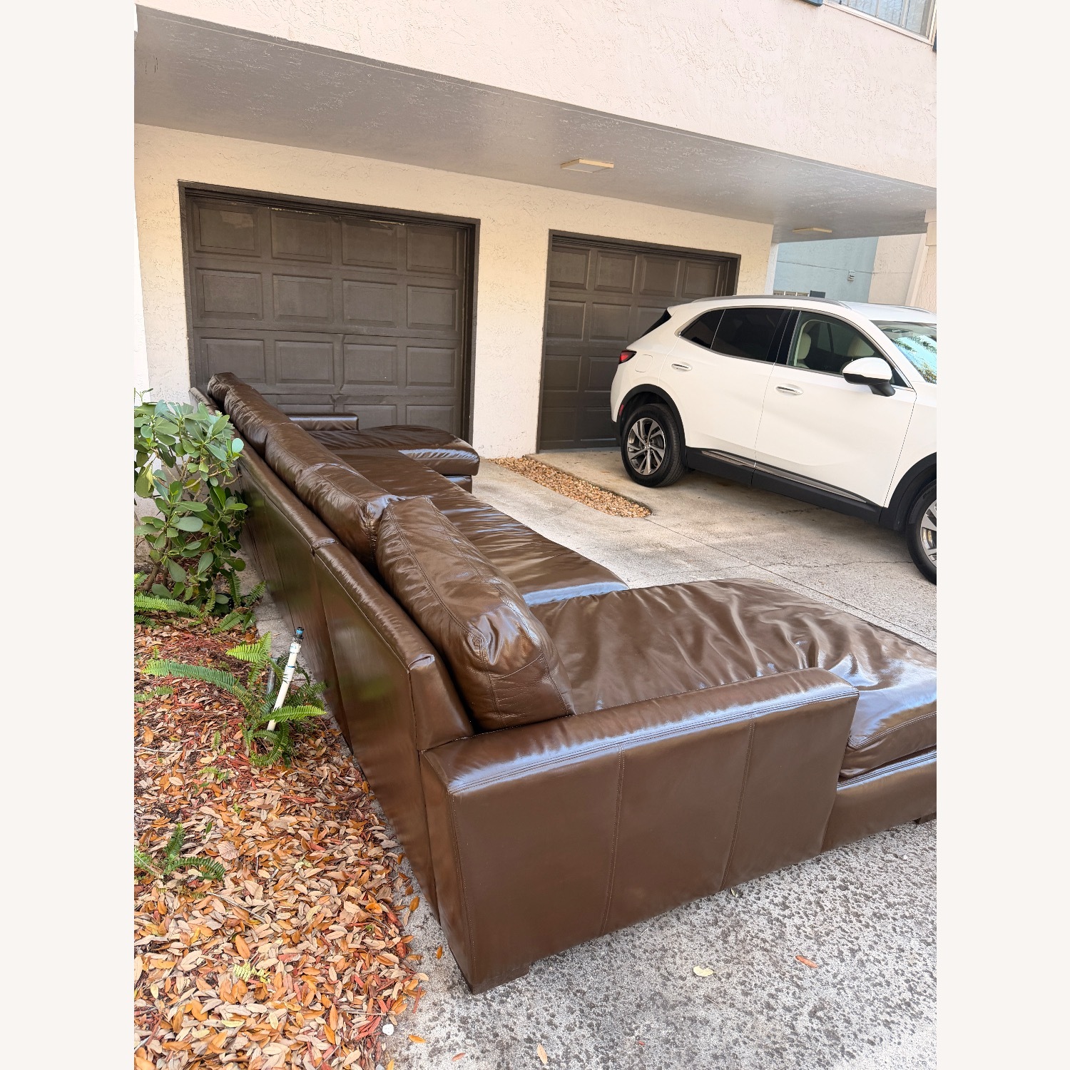 Restoration Hardware Leather Maxwell 3pc Sectional - image-21