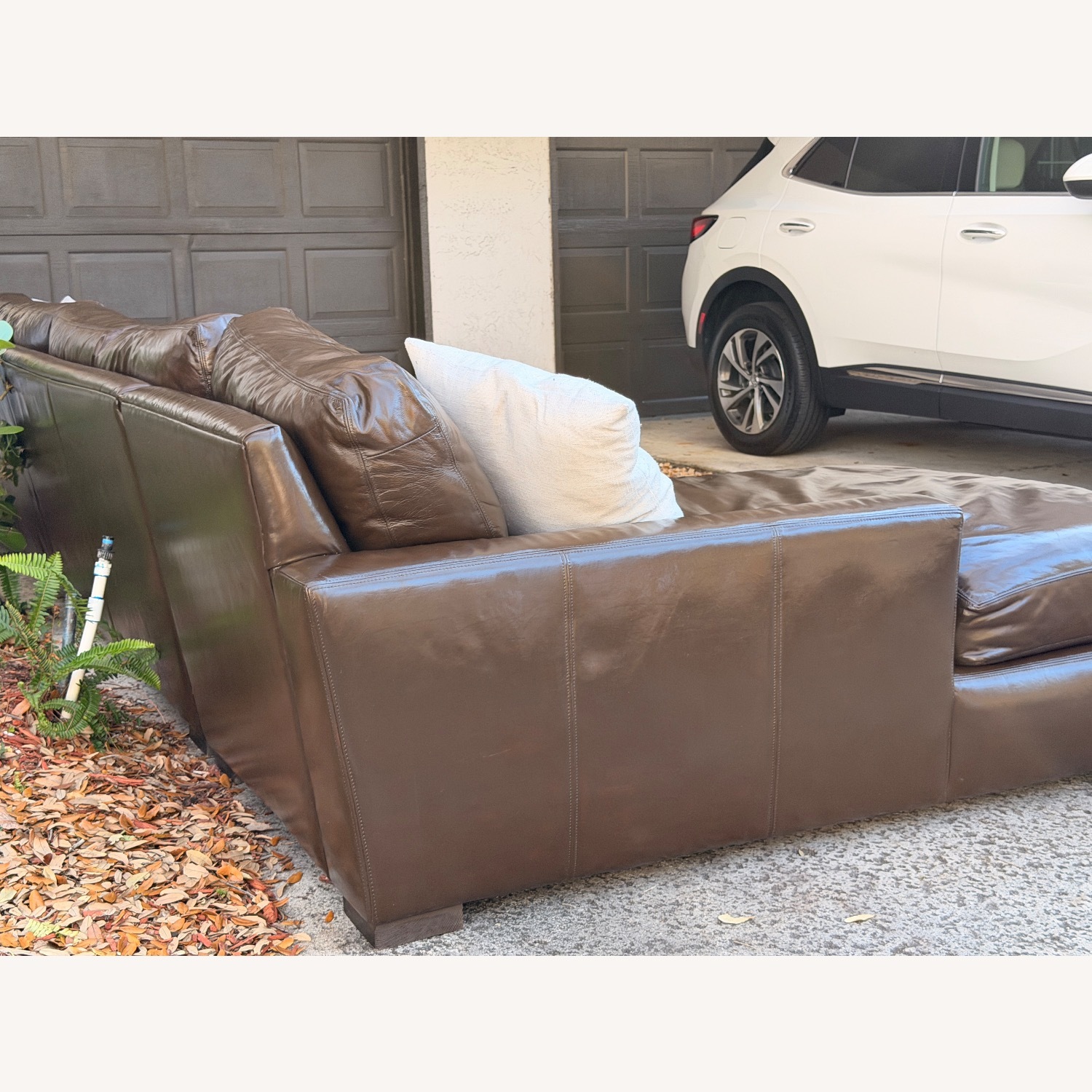 Restoration Hardware Leather Maxwell 3pc Sectional - image-10