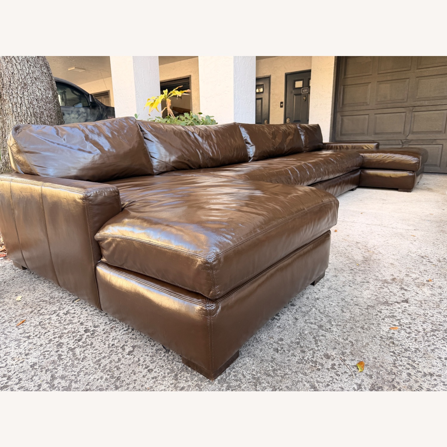 Restoration Hardware Leather Maxwell 3pc Sectional - image-18