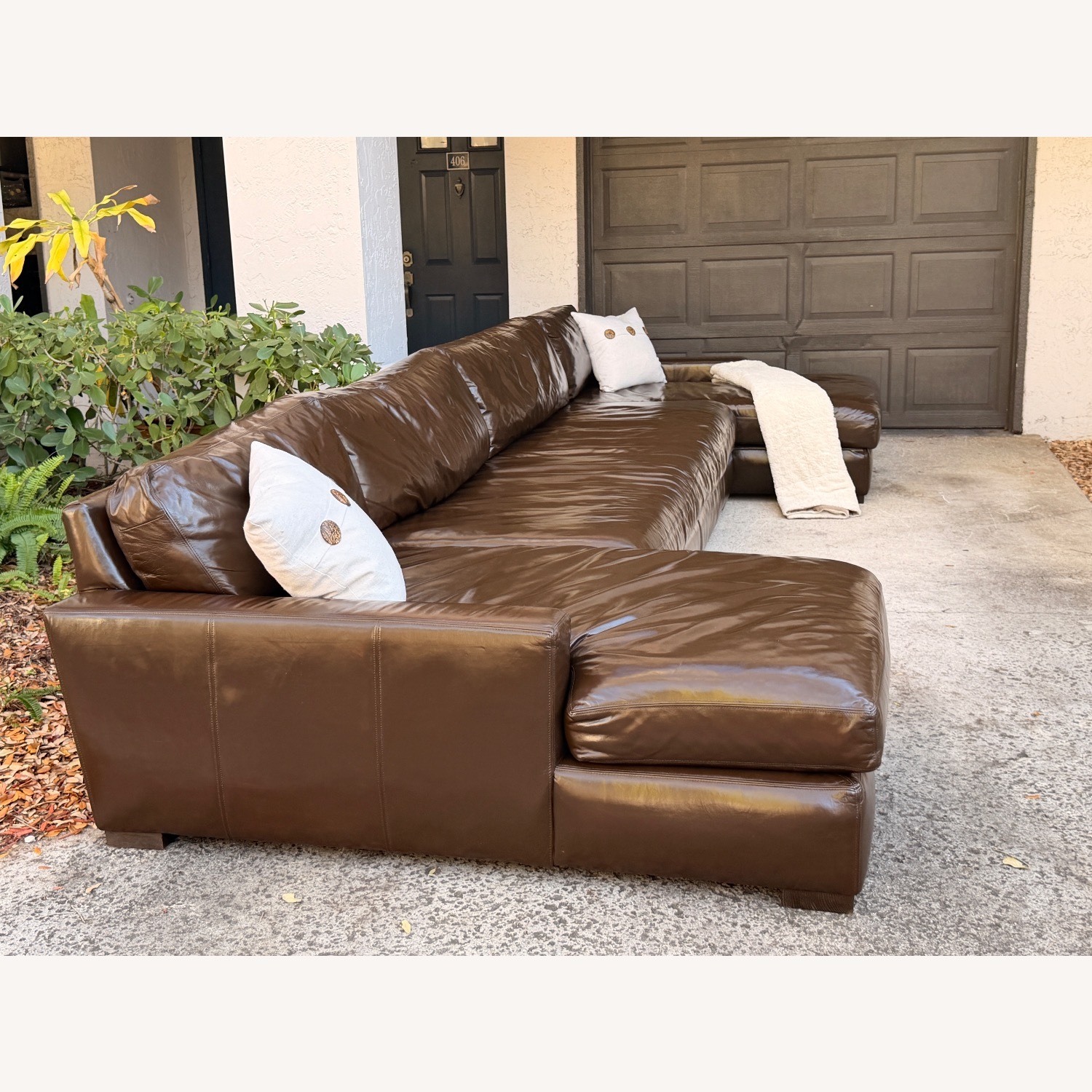 Restoration Hardware Leather Maxwell 3pc Sectional - image-12