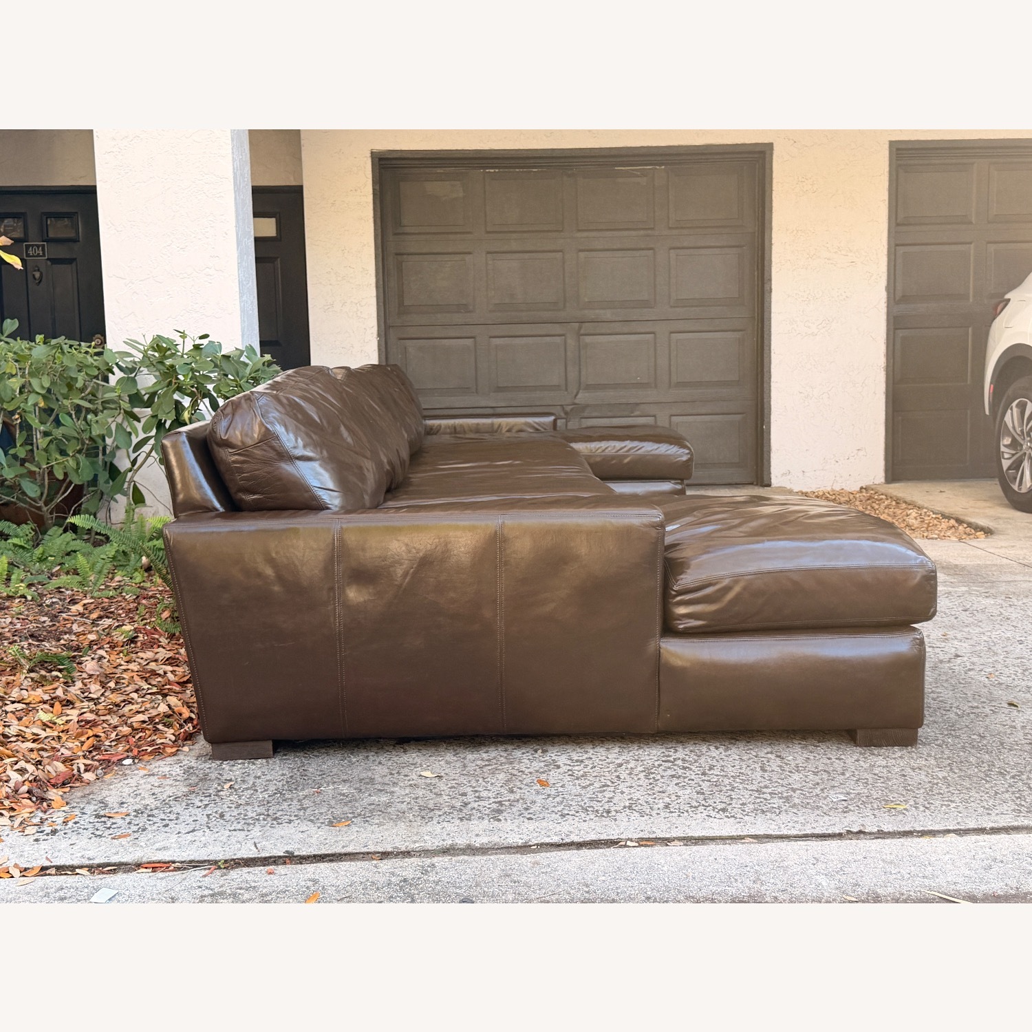 Restoration Hardware Leather Maxwell 3pc Sectional - image-3