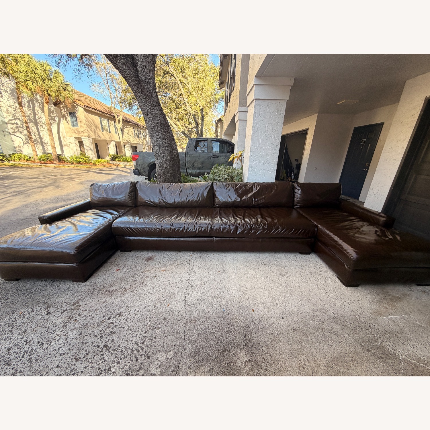 Restoration Hardware Leather Maxwell 3pc Sectional - image-2
