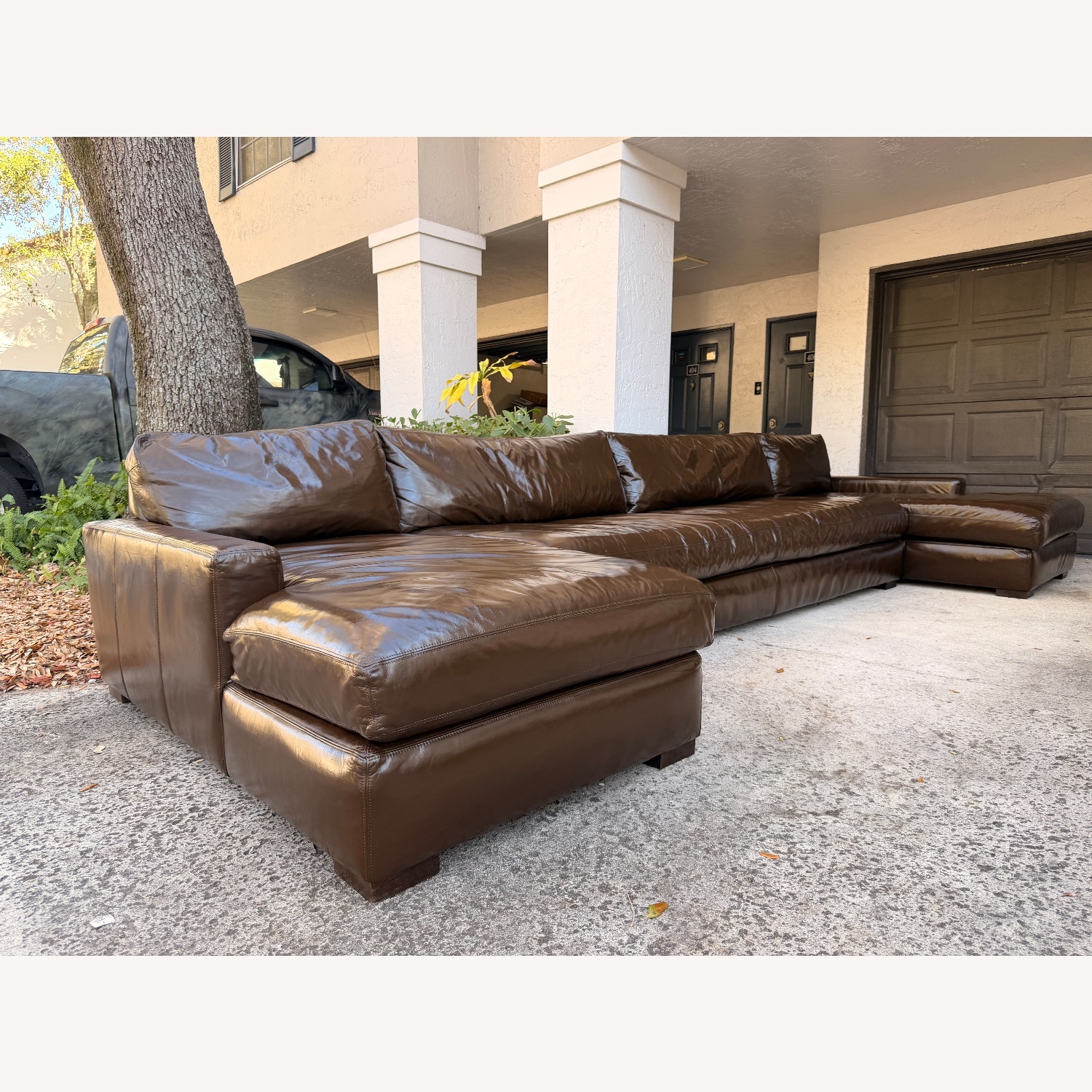 Restoration Hardware Leather Maxwell 3pc Sectional - image-16