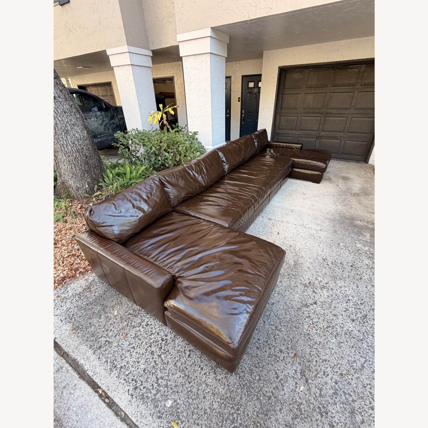 Restoration Hardware Leather Maxwell 3pc Sectional - image-26