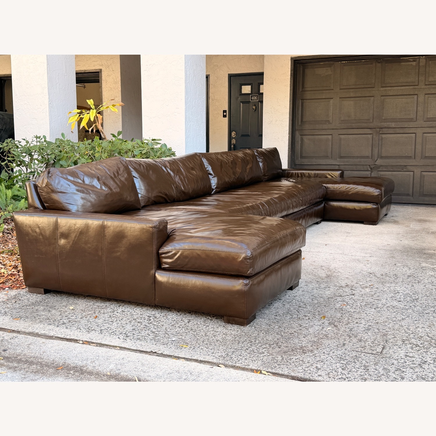 Restoration Hardware Leather Maxwell 3pc Sectional - image-28