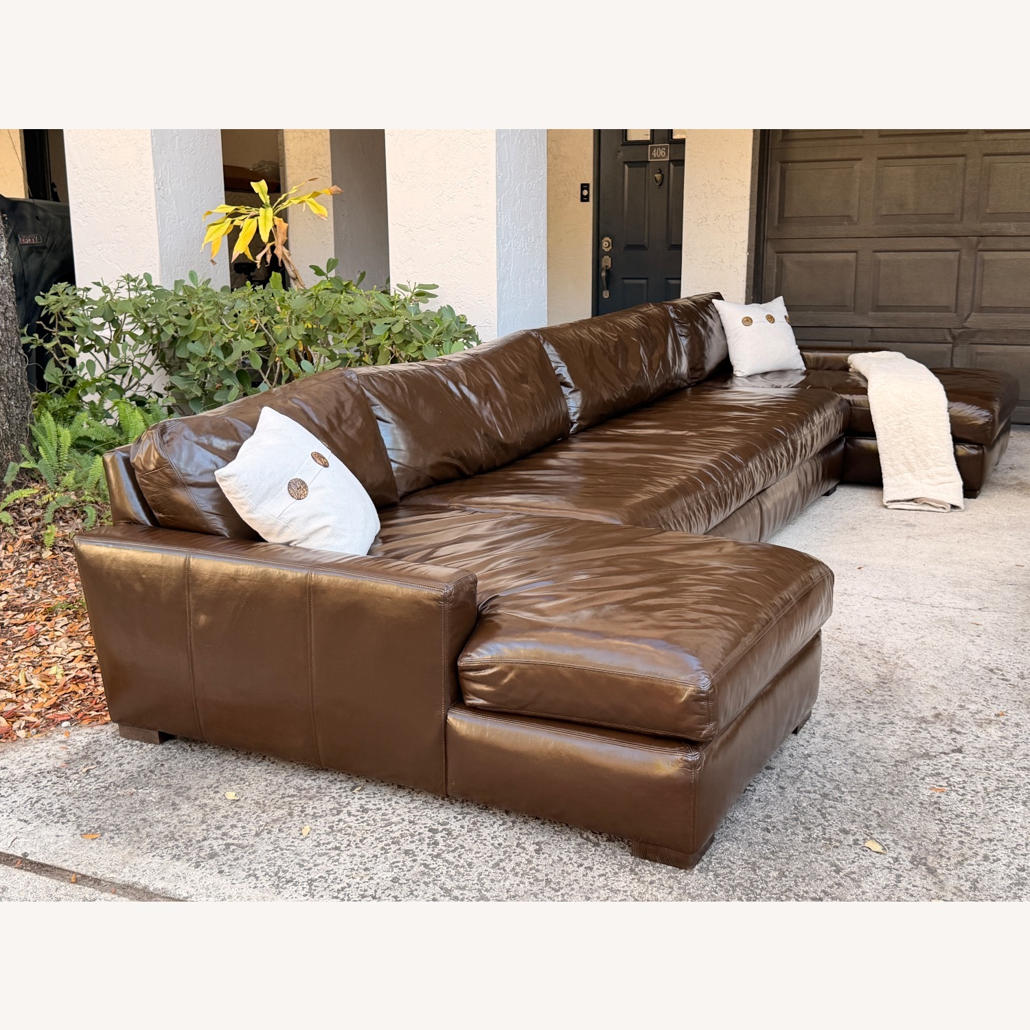 Restoration Hardware Leather Maxwell 3pc Sectional - image-13
