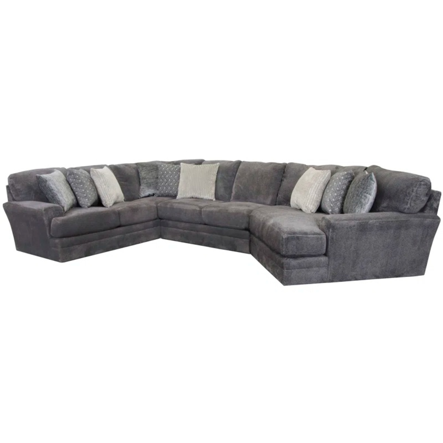 Wayfair Dark Gray Fabric 3+ Piece Sectional - image-0