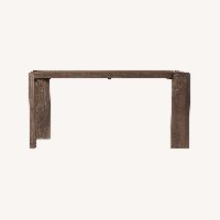 CB2 Dark Brown Wood Dining Table