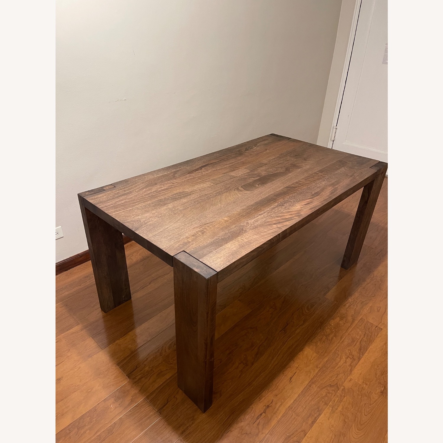 CB2 Dark Brown Wood Dining Table - image-1