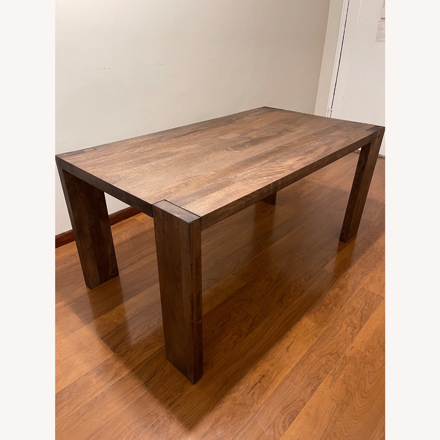 CB2 Dark Brown Wood Dining Table - image-2