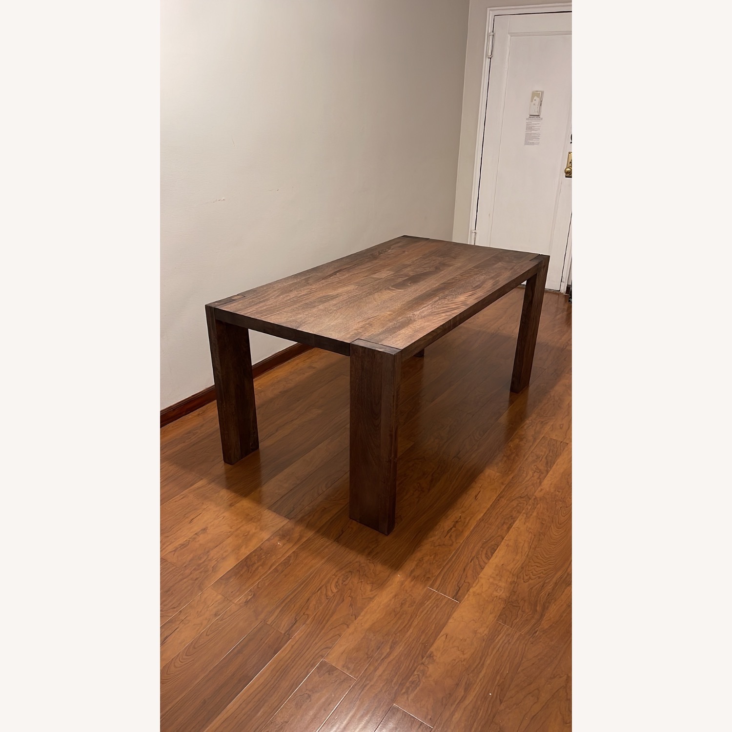 CB2 Dark Brown Wood Dining Table - image-3