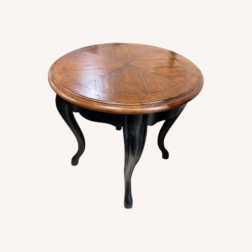 Used Traditional Solid Wood Parquet Side Table for sale on AptDeco