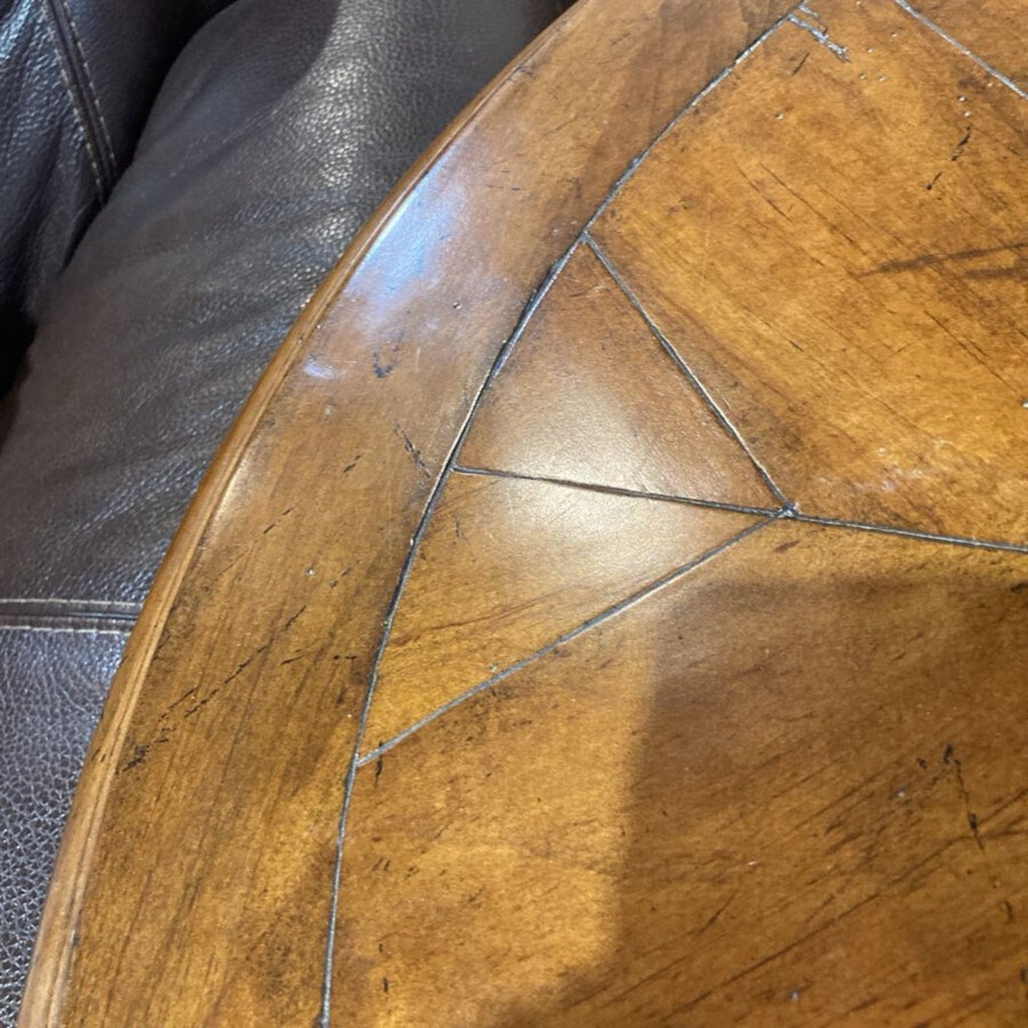 Traditional Solid Wood Parquet Side Table - image-4