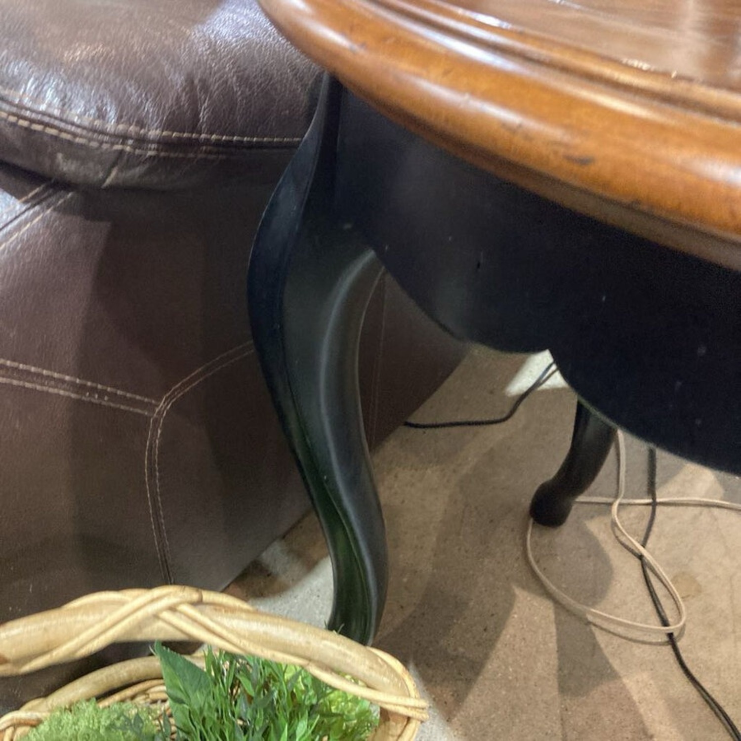 Traditional Solid Wood Parquet Side Table - image-3