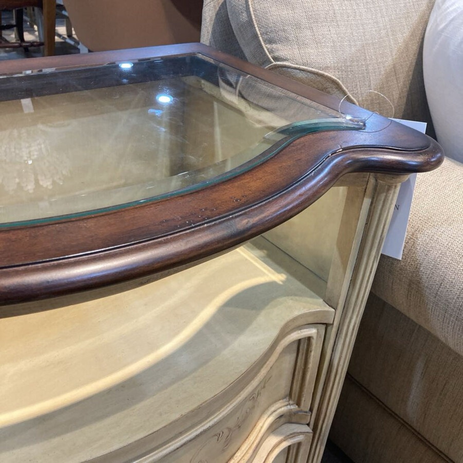 Hooker French Country Glass Top 2-Drawer Nightstand - image-3