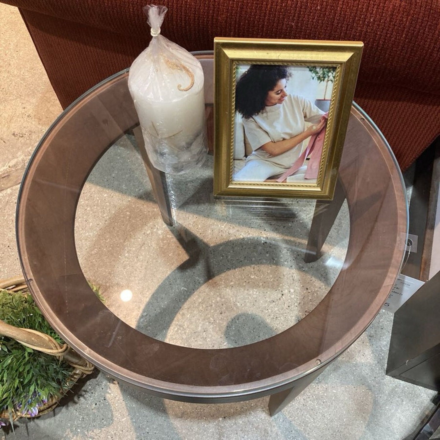 Modern Cirque Glass Top Side Table - image-3