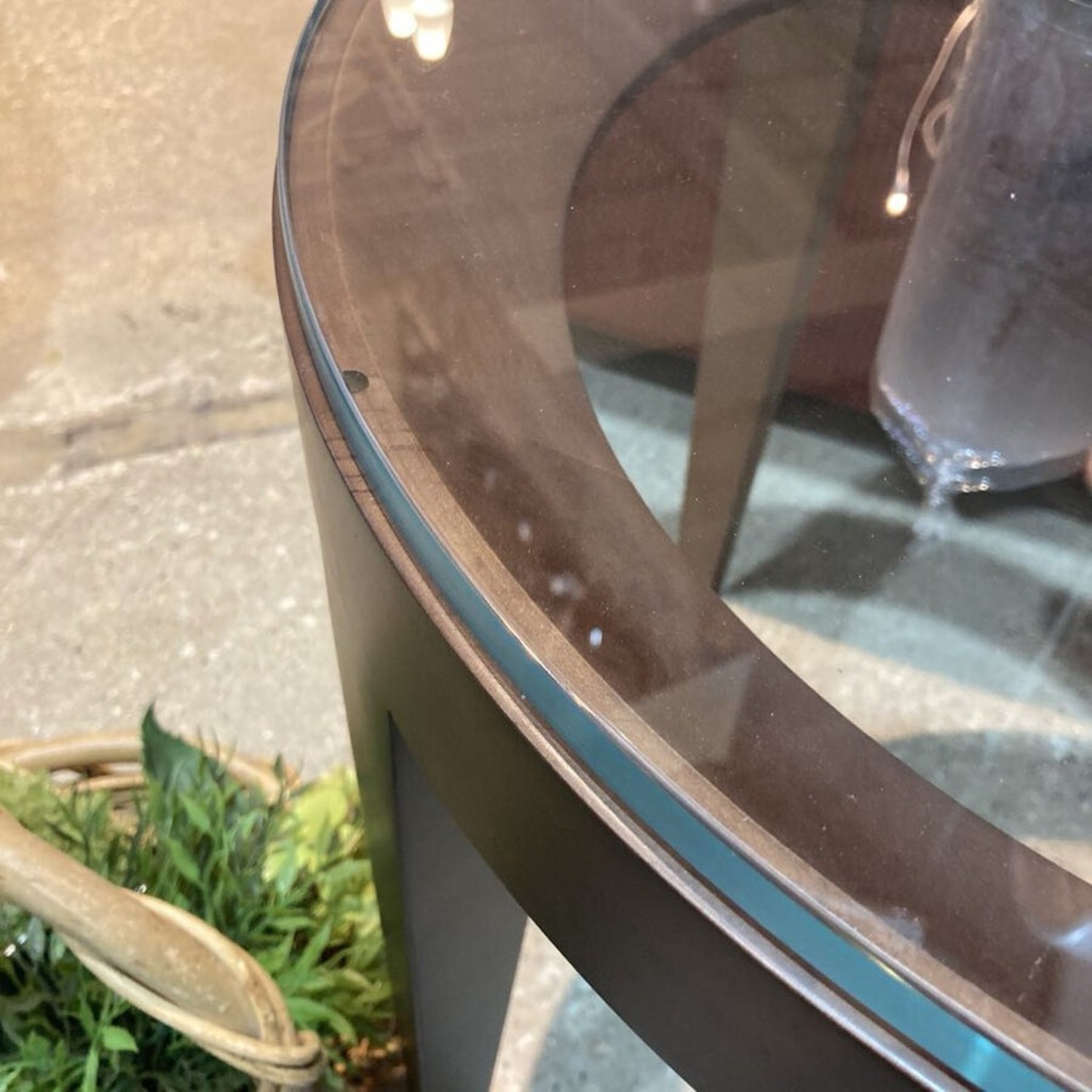 Modern Cirque Glass Top Side Table - image-4