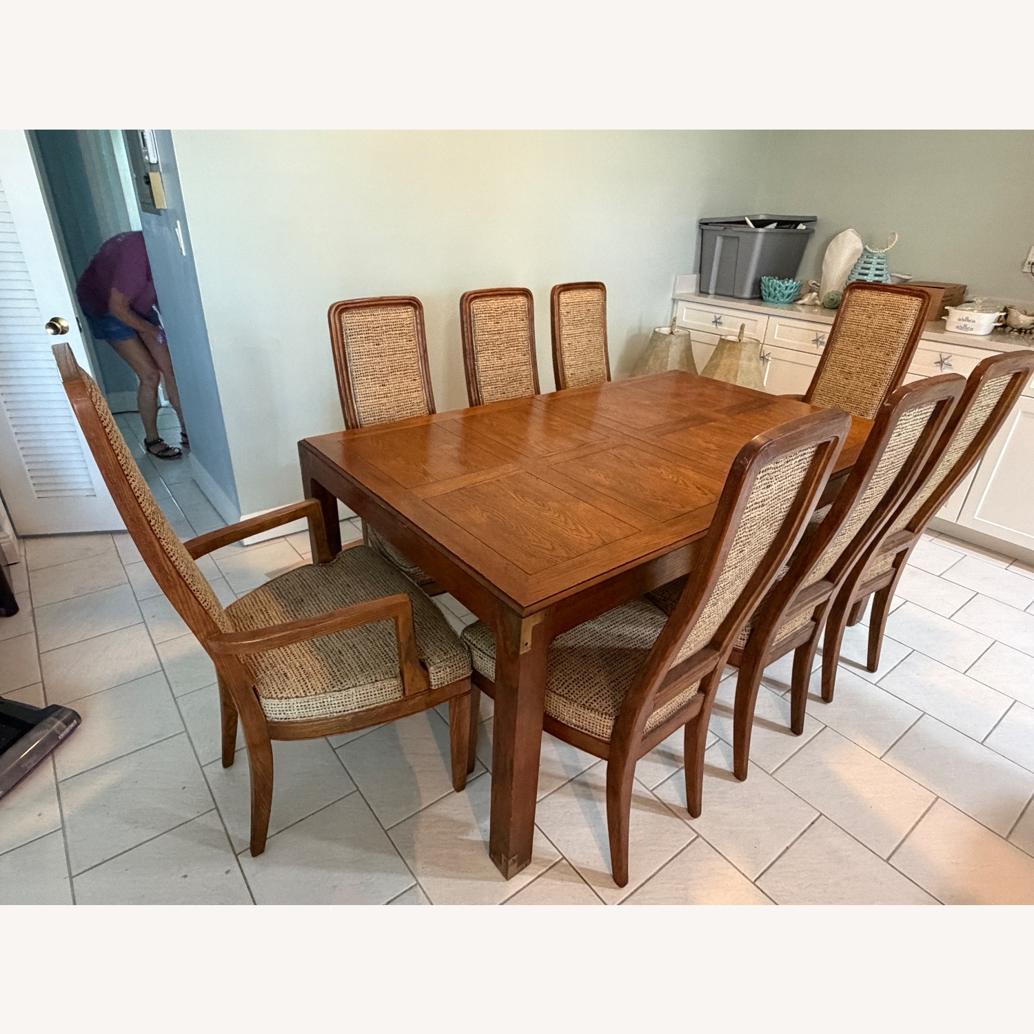 Vintage/Antique Dark Brown Wood Dining Sets - image-1