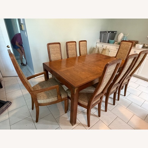 Used Vintage/Antique Dark Brown Wood Dining Sets for sale on AptDeco