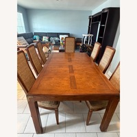 Vintage/Antique Dark Brown Wood Dining Sets