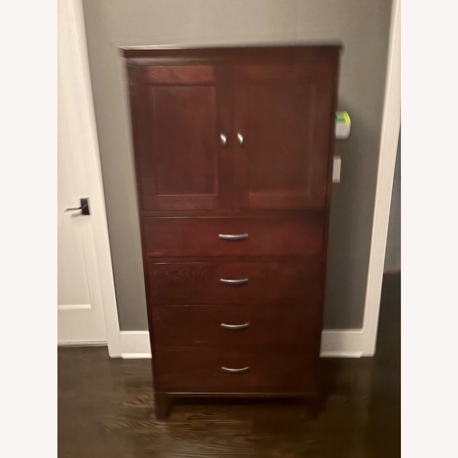 Ethan Allen Horizons Dark Brown Wood Armoire - image-1