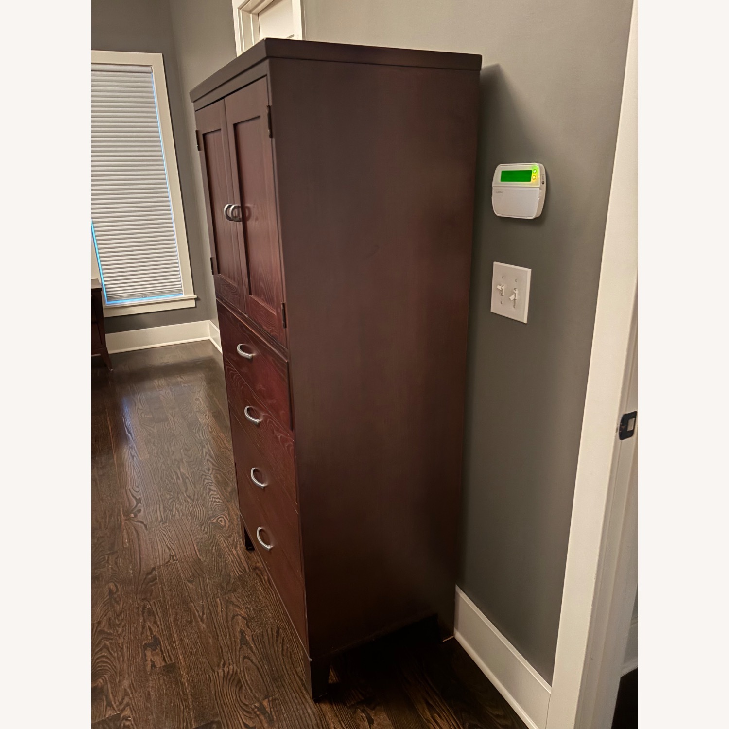 Ethan Allen Horizons Dark Brown Wood Armoire - image-6