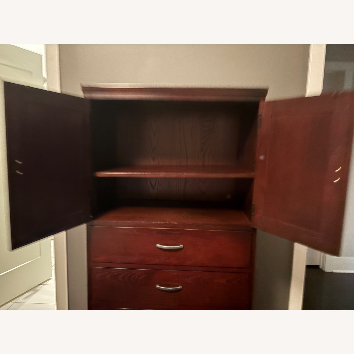 Ethan Allen Horizons Dark Brown Wood Armoire - image-2