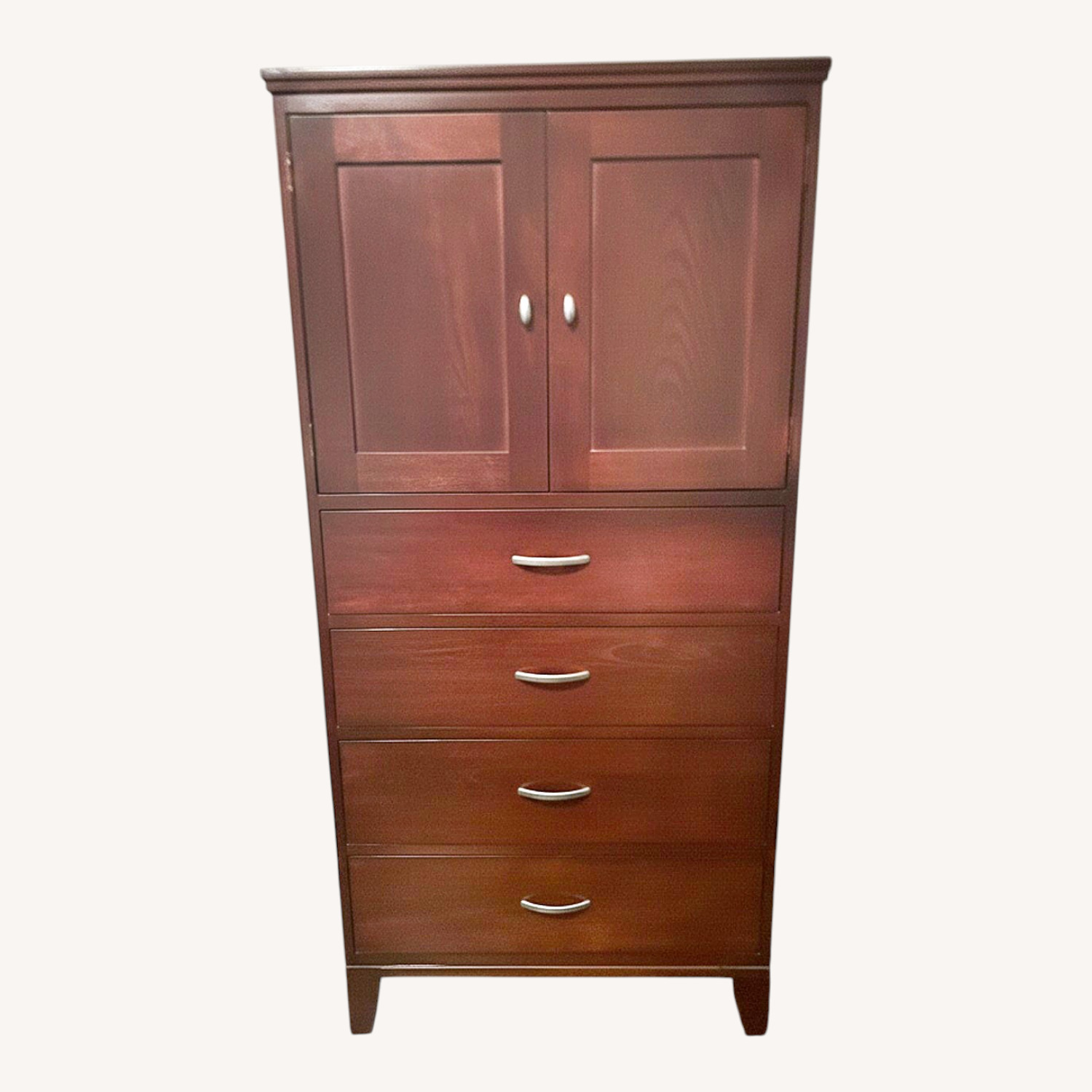 Ethan Allen Horizons Dark Brown Wood Armoire - image-0