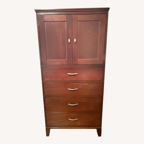 Used Ethan Allen Horizons Dark Brown Wood Armoire for sale on AptDeco
