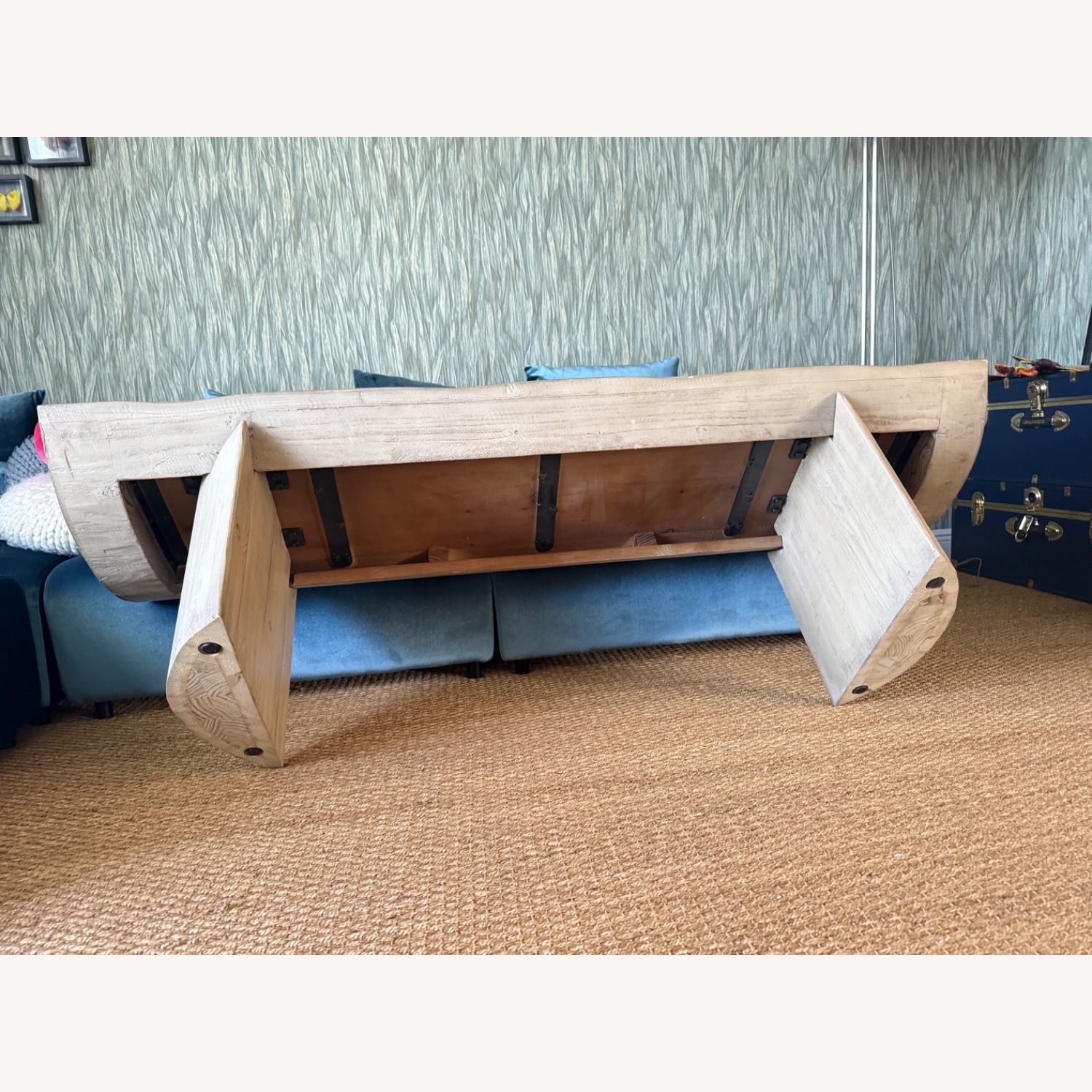 Pottery Barn Pismo 65" Reclaimed Wood Coffee Table - image-3