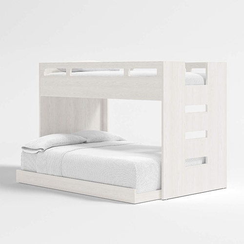 Used Crate & Kids White Wood Bunk Bed for sale on AptDeco