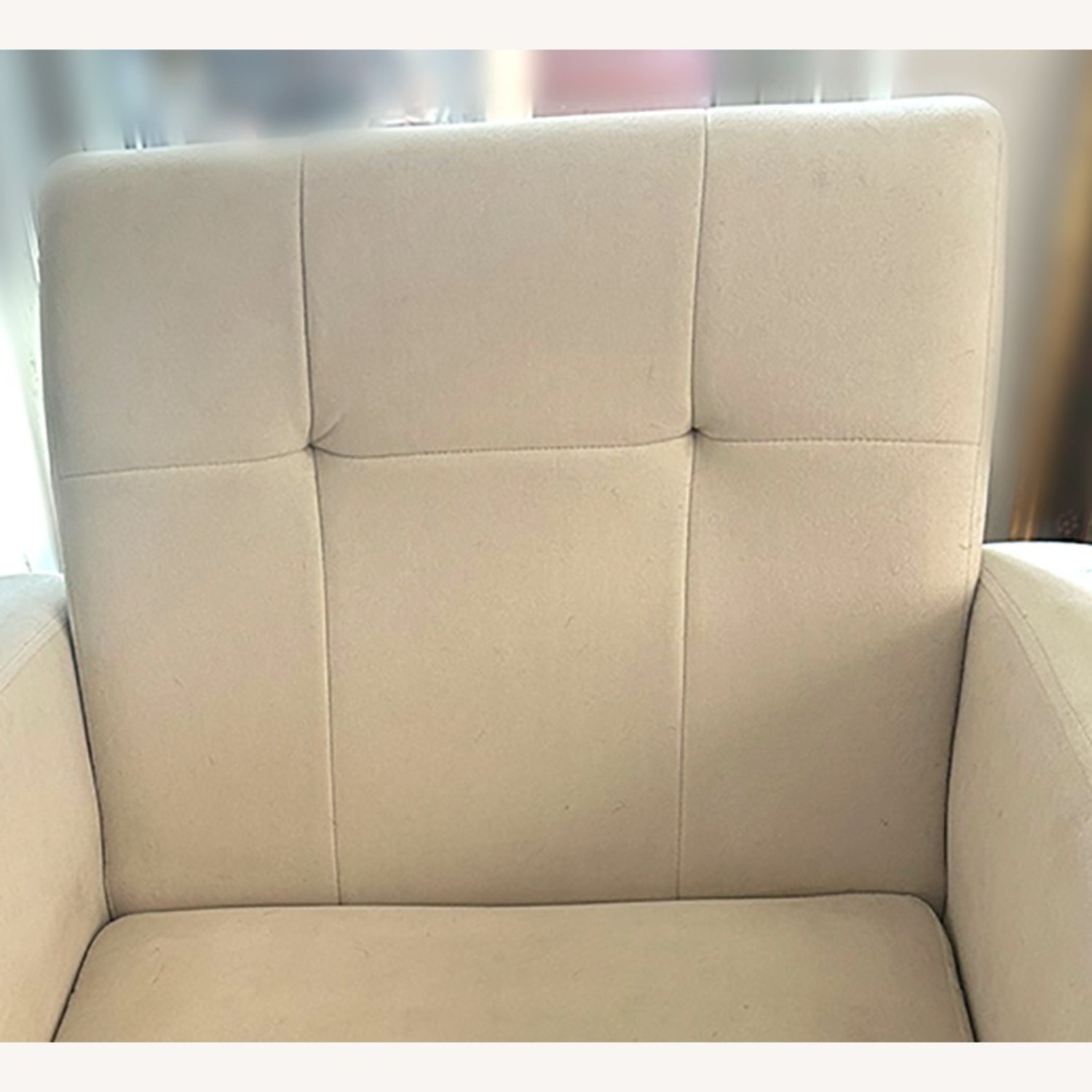 Natural Color Fabric Armchair - image-2