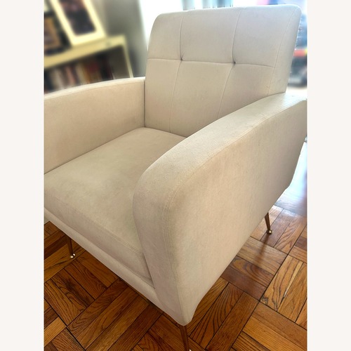 Used Natural Color Fabric Armchair for sale on AptDeco