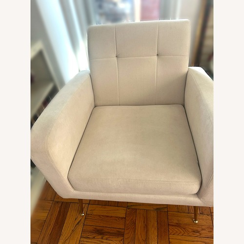 Used Natural Color Fabric Armchair for sale on AptDeco