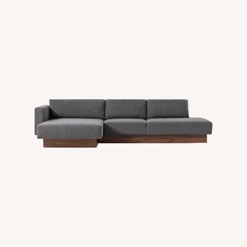 Used Kardiel Brady Dark Gray Boucle 2 Piece Sectional for sale on AptDeco