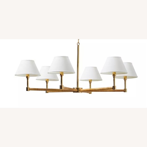 Used Serena & Lily Larkspur Natural Metal Ceiling Lamp for sale on AptDeco